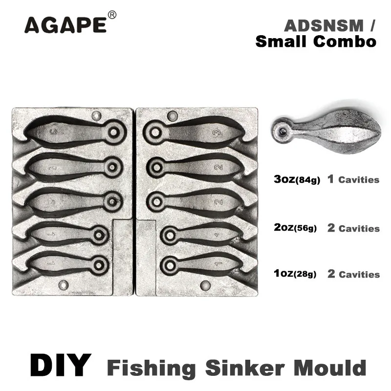 Agape molde para plomos de pesca DIY con varias cavidades - imagen 5