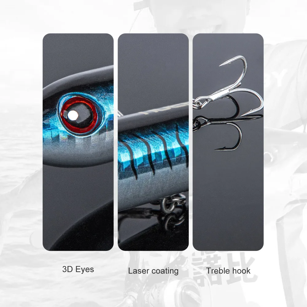 Noeby Swimbait Topwater 90mm – Señuelo superficie para lubina - imagen 4