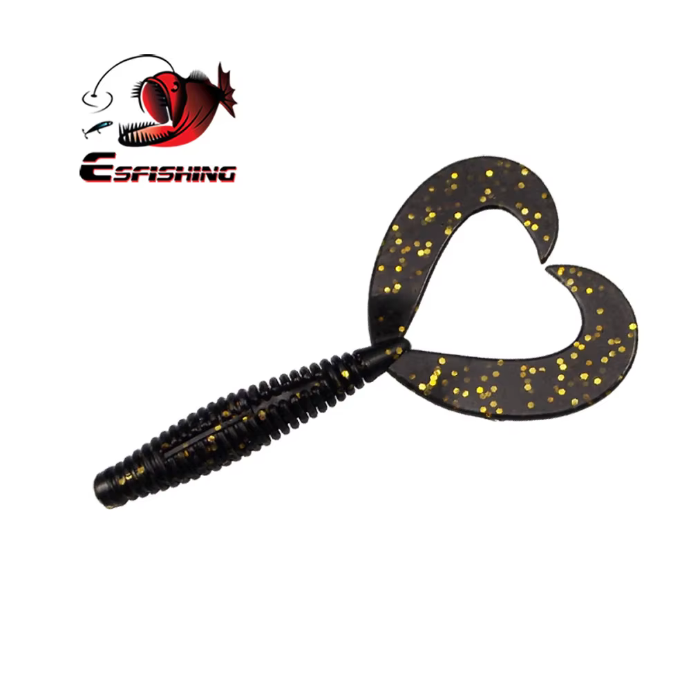 Señuelo blando grub doble cola de 84mm en varios colores