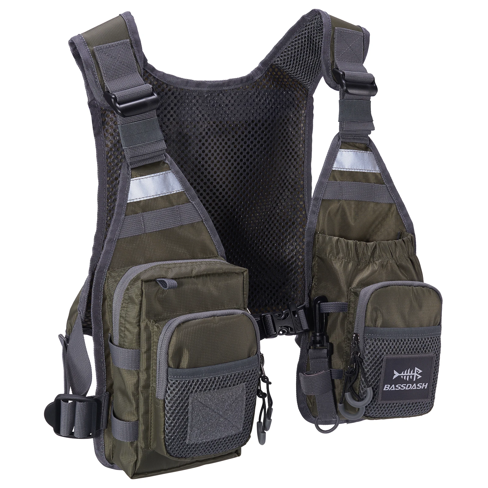 Bassdash FV08 Chaleco de pesca con mosca ultraligero unisex