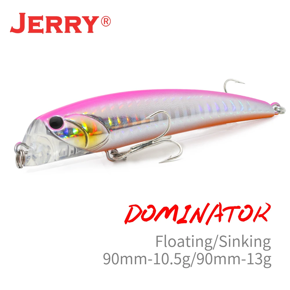 Jerry Dominator 90S Jerk Minnow - Cebo duro flotante para lubina