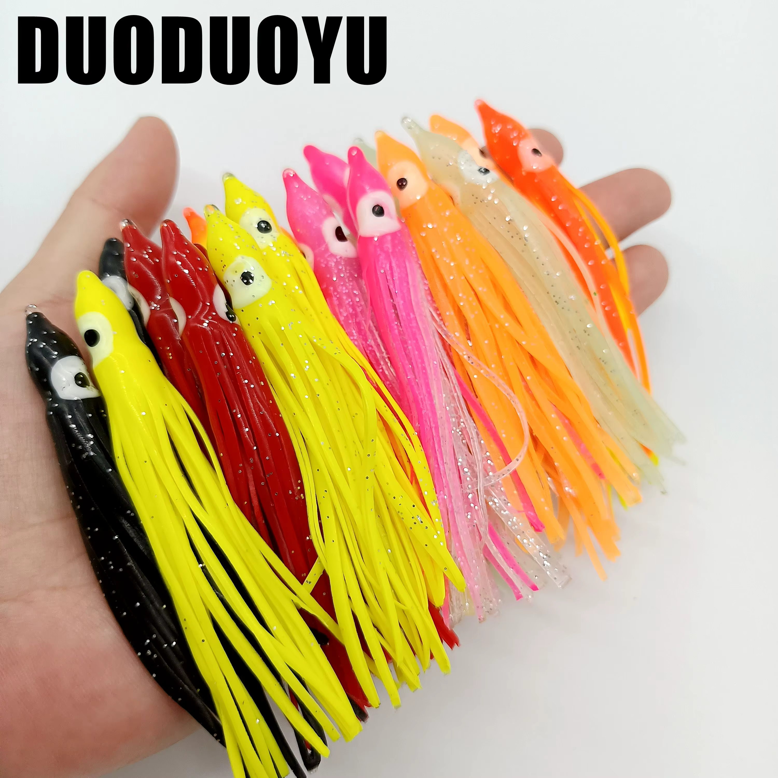 DUODUOYU Señuelo de calamar silicona – Faldas suaves pulpo - imagen 4