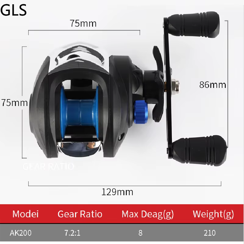 Carrete GLS con freno magnético – Spinning para pesca en agua salada - imagen 5