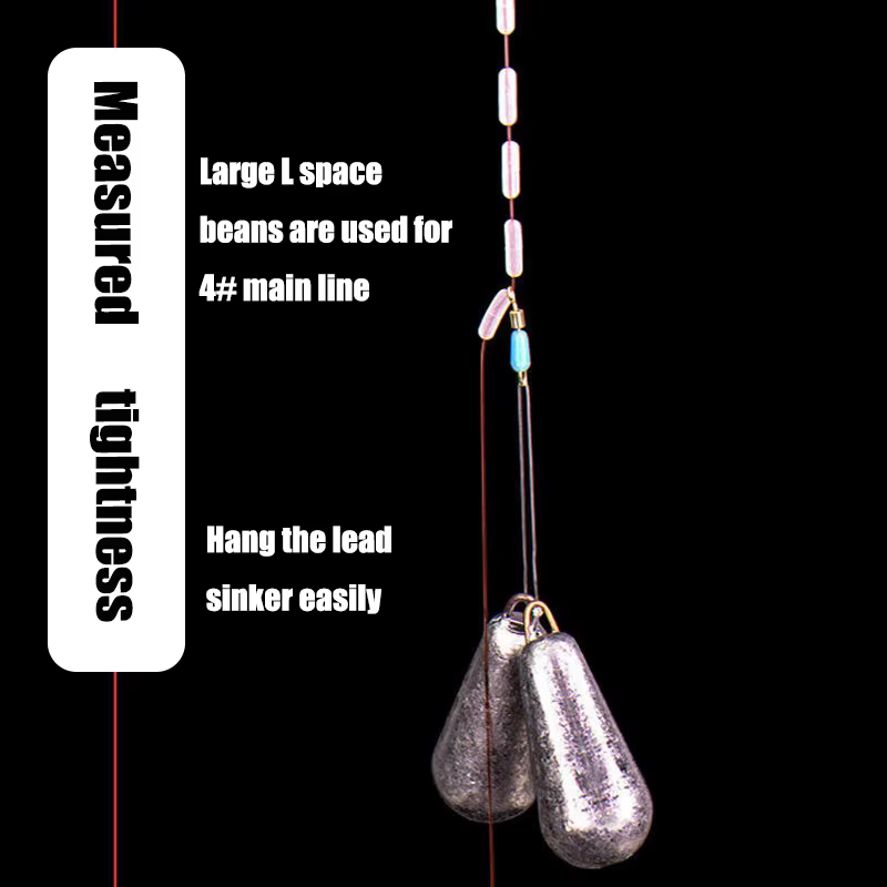 PRO BEROS Bobber ovalado negro – Conectores de línea de pesca - imagen 2