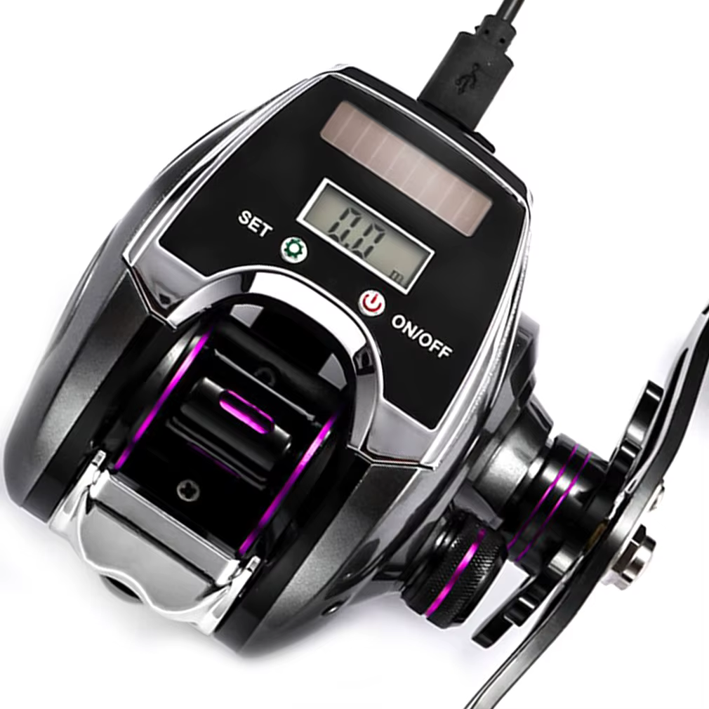 Carrete Baitcasting con Contador de Línea Solar