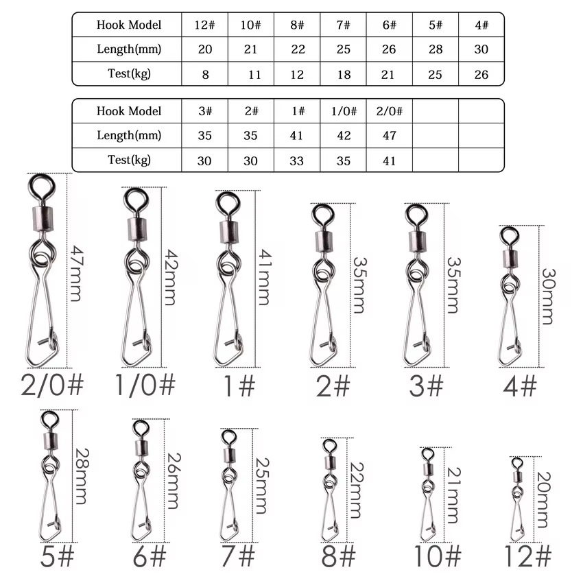 Giratorios de acero inoxidable para pesca - imagen 2