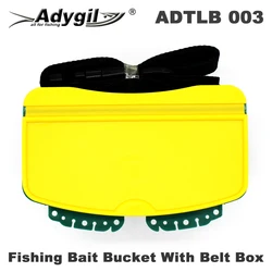 Adygil Cubo de cebo de pesca con caja para cinturón