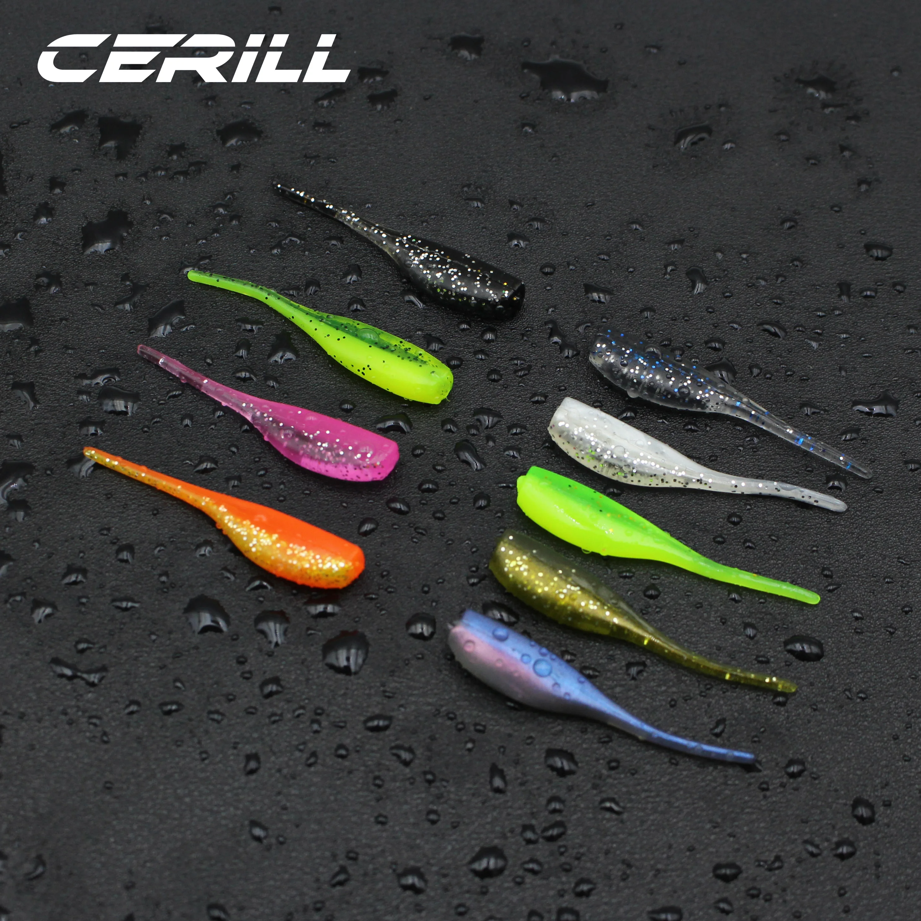 Ceril swimbait de silicona cola de aguja color para lubina y carpa - imagen 5