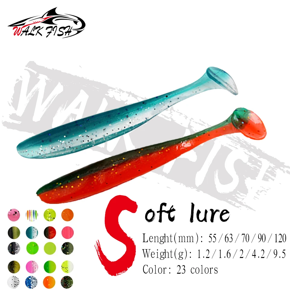 Walk Fish Señuelo T-Tail Carpa – Vinilo blando para agua dulce - imagen 4