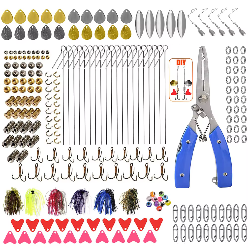 Kit señuelos Cuchara con giratorio - Lentejuelas y accesorios para lubina - imagen 4