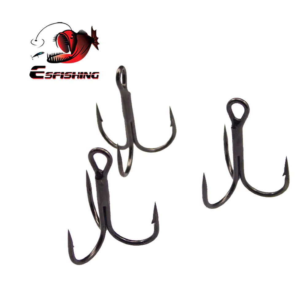 Anzuelos triples ESFISHING – Acero al carbono con púas para mar