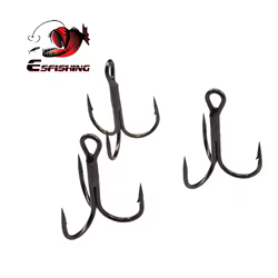 Anzuelos triples ESFISHING – Acero al carbono con púas para mar