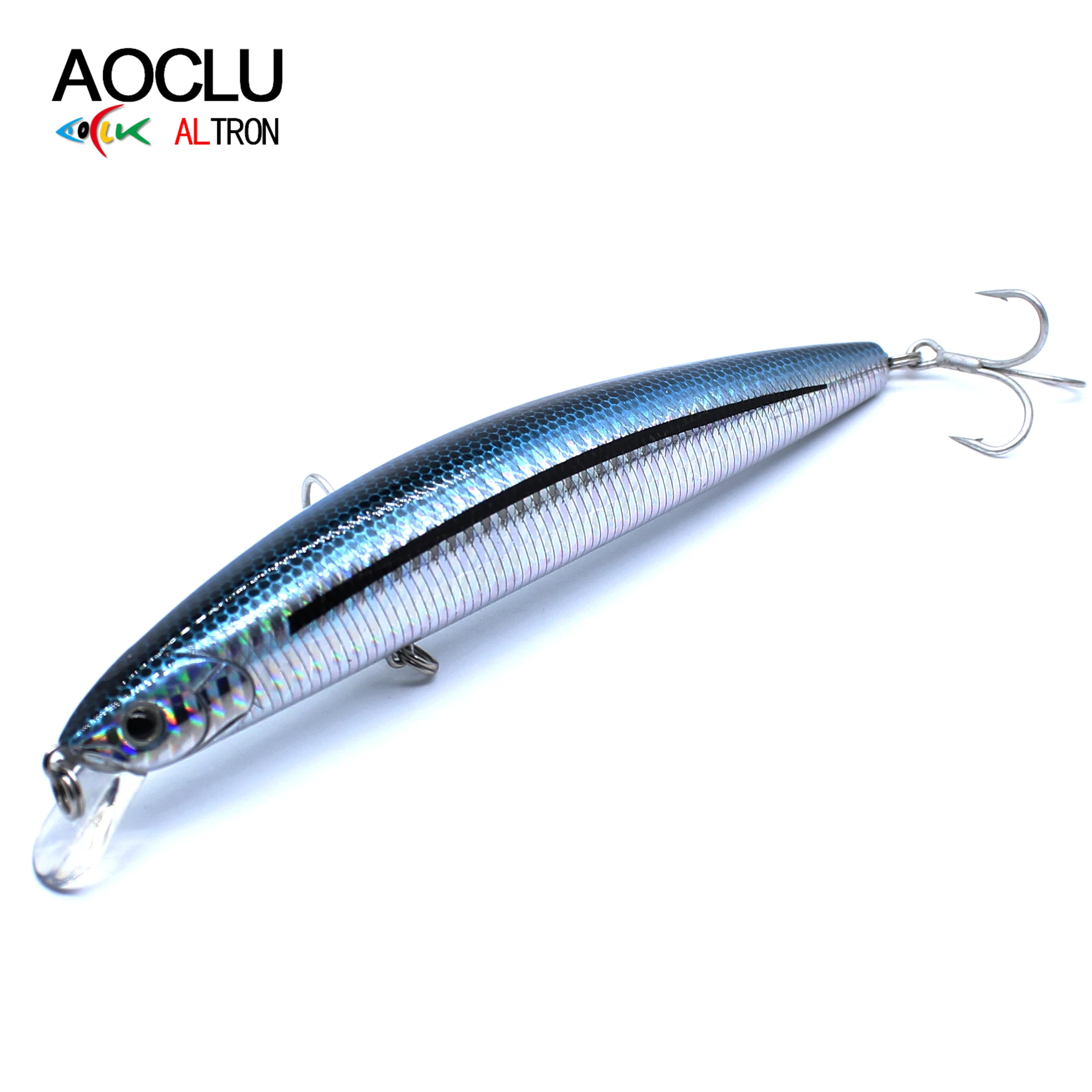 AOCLU Cebo duro flotante Jerkbait Wobbler para atún UV 160mm 30g