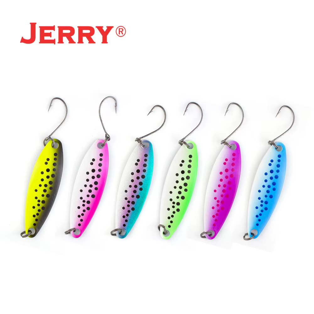 Cucharas de pesca Jerry con colores UV brillantes – Trucha y lucio - imagen 5