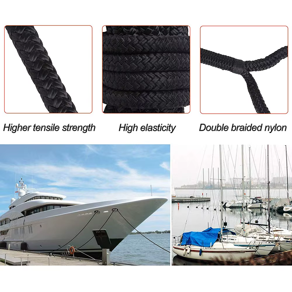 Cuerda de amarre trenzada nailon ultra resistente – Para lancha y muelle - imagen 5