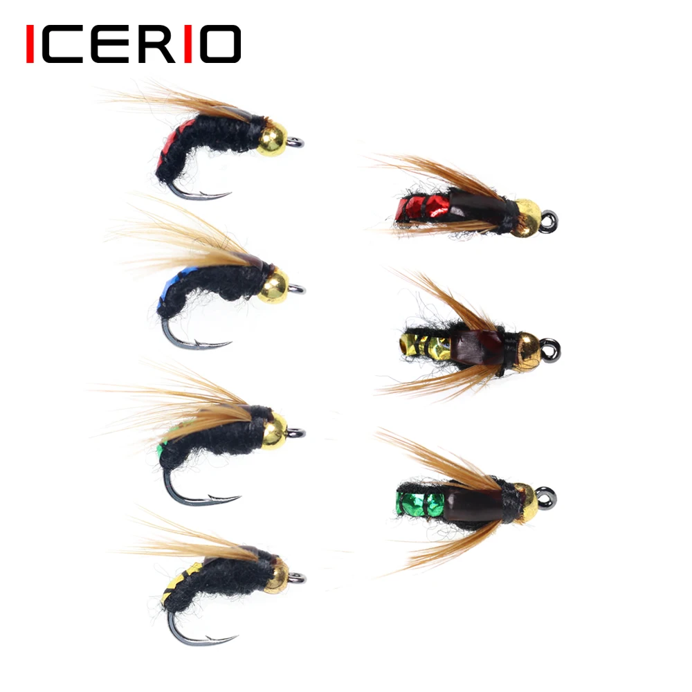 ICERIO Cebo artificial insectos Ninfa Scud hundimiento rápido trucha - imagen 4