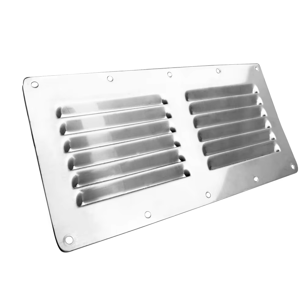 Rejilla de ventilación Louvred cuadrada inoxidable 22,5 x 12,5 cm - imagen 2