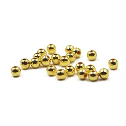 Cuentas galvanizadas para atado de moscas, oro y plata, 3-5 mm
