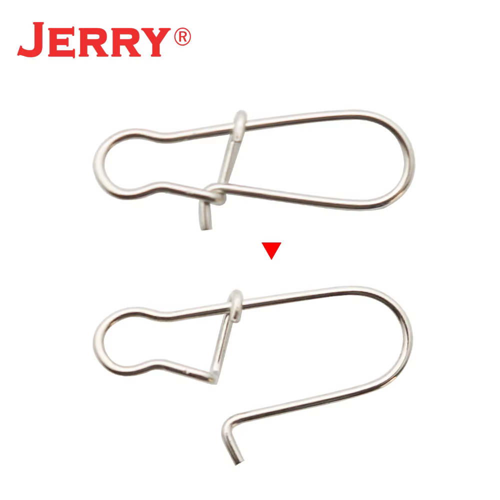 Conector Jerry de acero inoxidable – Enganche seguridad con barril giratorio y clip - imagen 3
