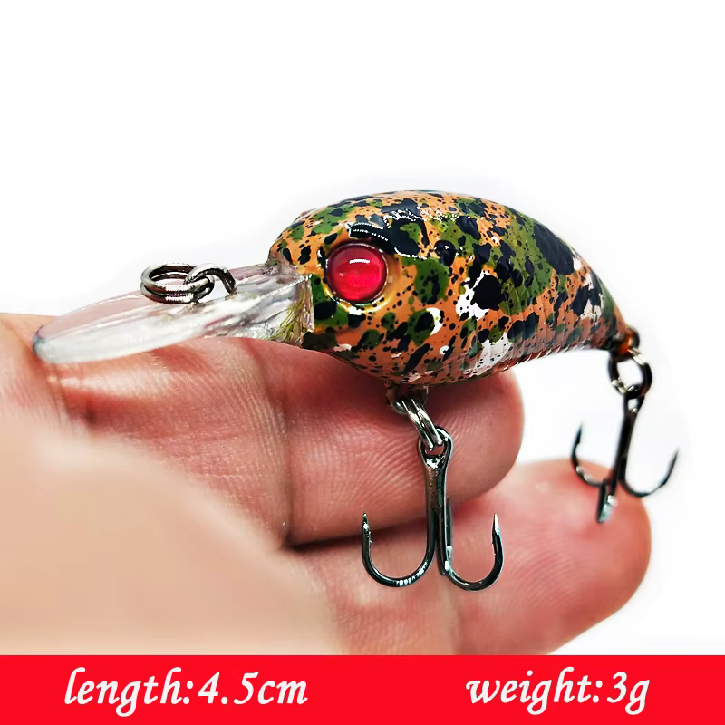 Señuelo Crankbait artificial pececillo 4,5 cm 3g ojos 3D - imagen 5