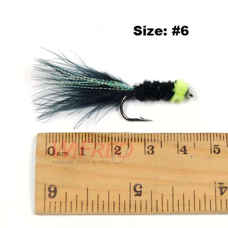 Wifreo-cebos Mosca Sanguijuela Flashabou – Cebos Pesca Trucha - imagen 3