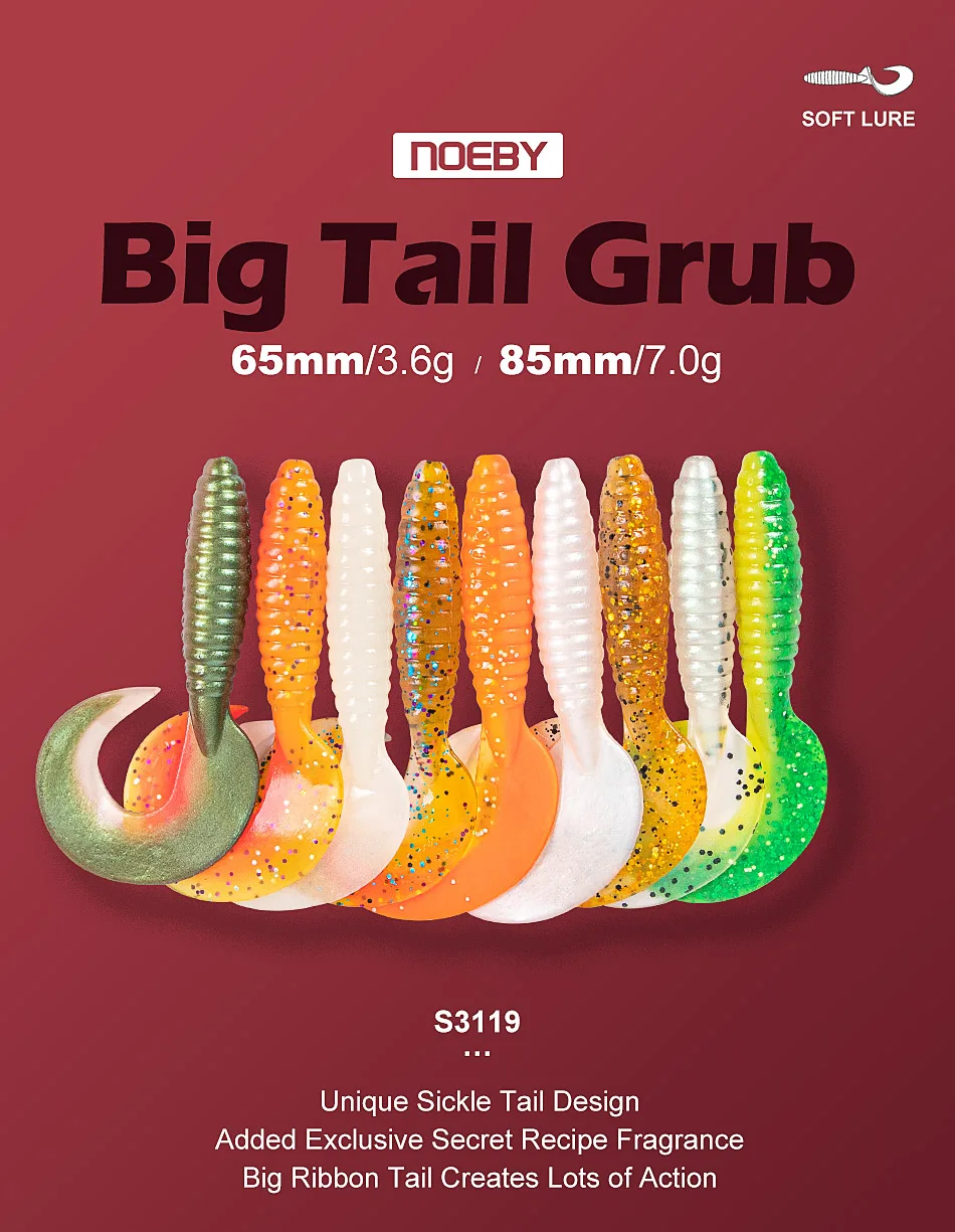 Señuelo blando Noeby en acción de natación