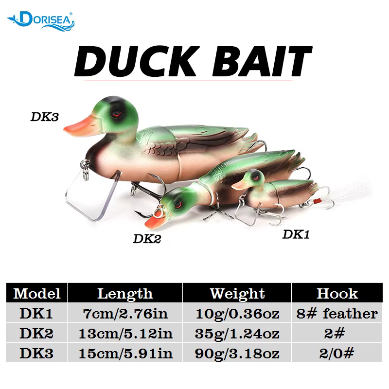 DORISEA Crankbait Swimbait lubina realismo