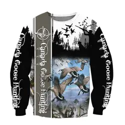 Sudadera 3D de caza de ganso con capucha y estampado completo