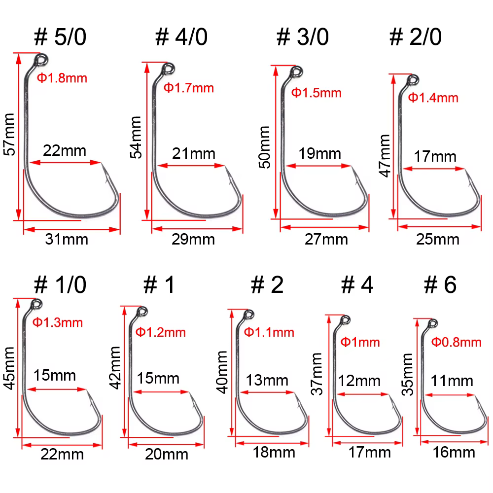 Anzuelo Caroline Taxas Rig inline – Acero al carbono, wide gap para lubina - imagen 4