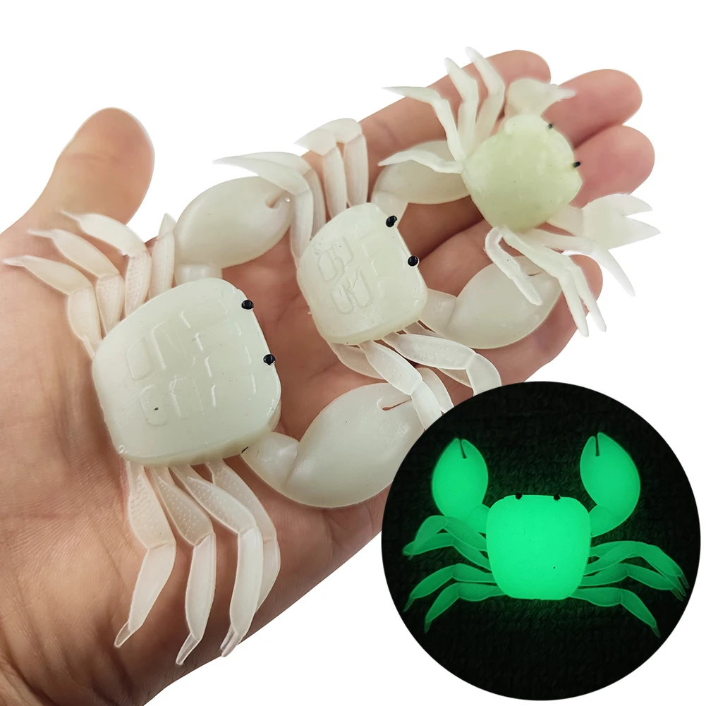 Señuelo de cangrejo de vinilo luminiscente con natación 3D - imagen 2