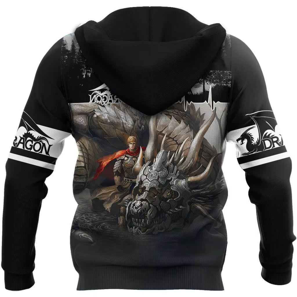 Sudadera Dragon Knight Armor KJ403 - Estampado 3D Pesca - imagen 4
