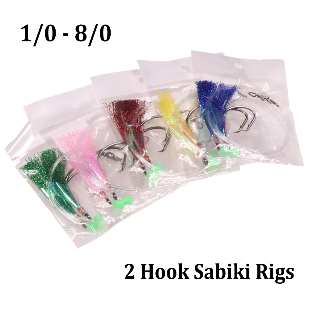 Cebo Sabiki Rig con anzuelos brillantes