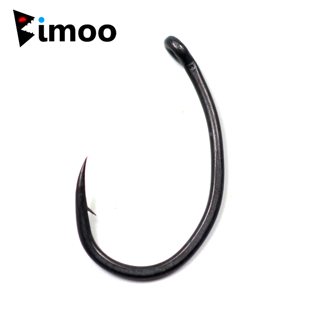 Bimoo Anzuelos Carpa Acero Carbono Negro Mate con Púa - imagen 3