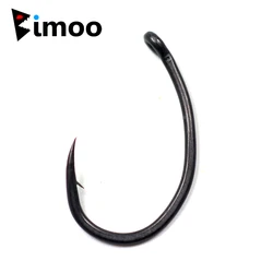 Bimoo Anzuelos Carpa Acero Carbono Negro Mate con Púa