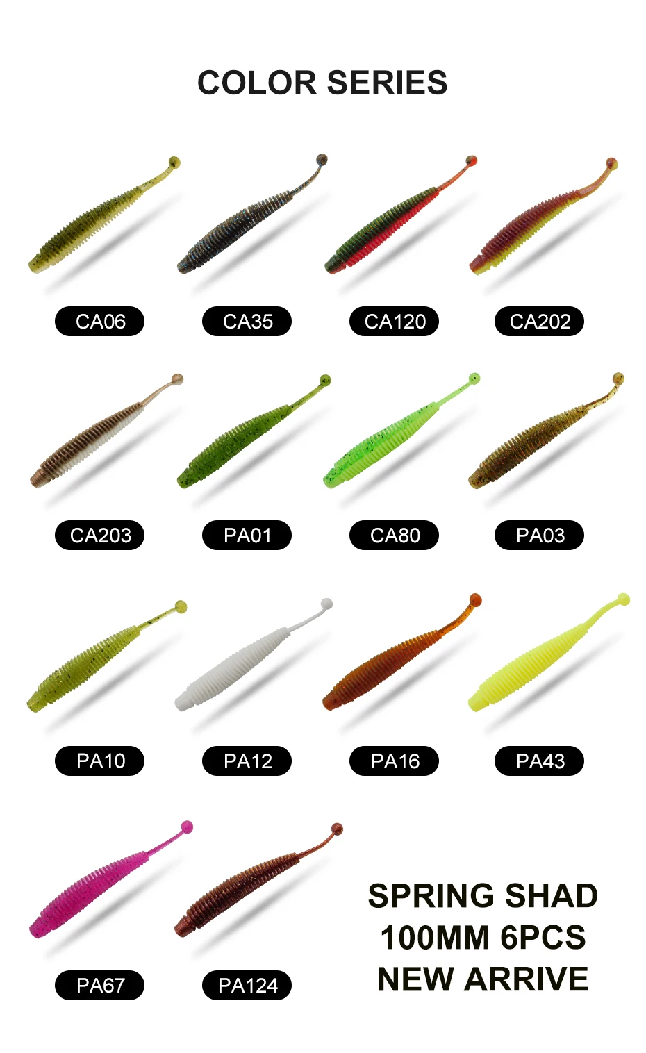 ESFISHING Cebo Pintail – Silicona multicolor para lubina y bass - imagen 5