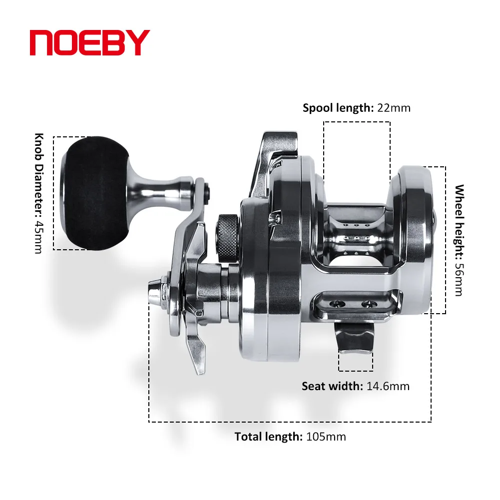Carrete Slow Jigging NOEBY para señuelos en agua salada - imagen 3