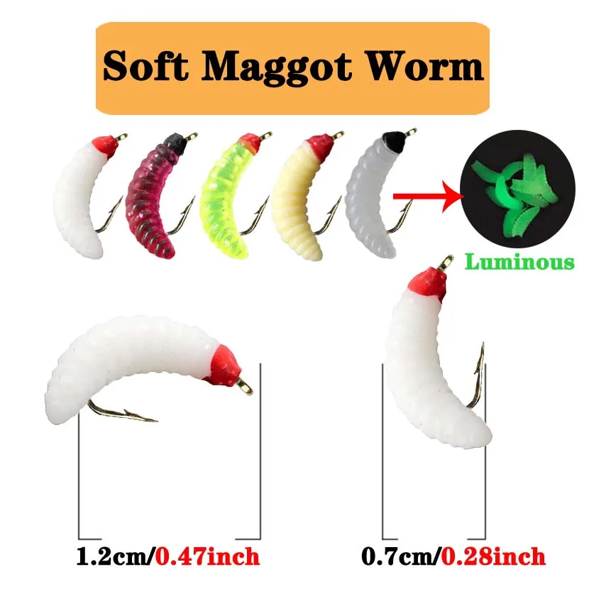 Cebos de silicona suave Larva para Lucio con lombriz de tierra - imagen 2
