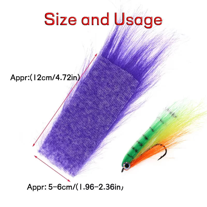 Material ala trasera streamer Furabou Grizzly - Fibra de piel - imagen 4
