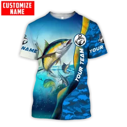 Camiseta pesca manga corta hombre – Estampado 3D camuflaje atún
