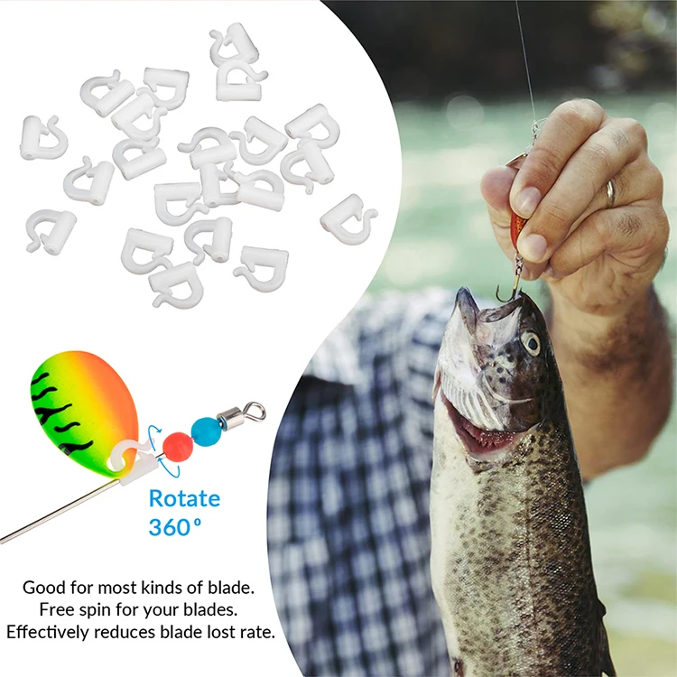 Cuchara spinner horquilla con clips en U montada en rig