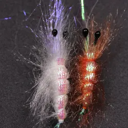 Señuelo Sabiki Camarón artificial naranja – Flash trasero perla