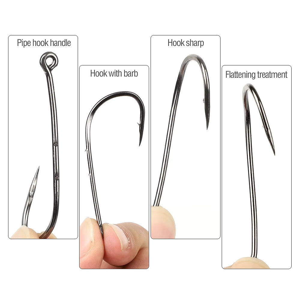 Anzuelo circle hook vástago largo para gusano de mar resistente - imagen 2