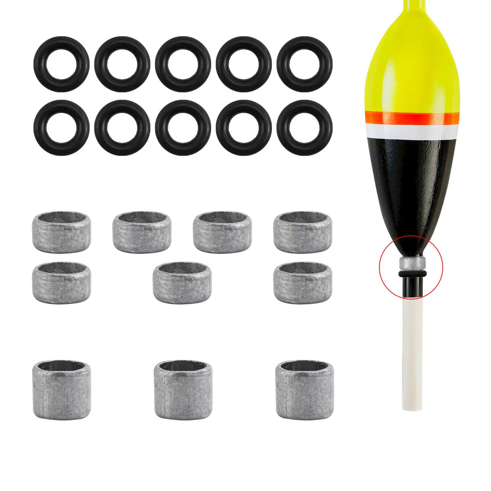Tapones de goma antideslizantes detallados