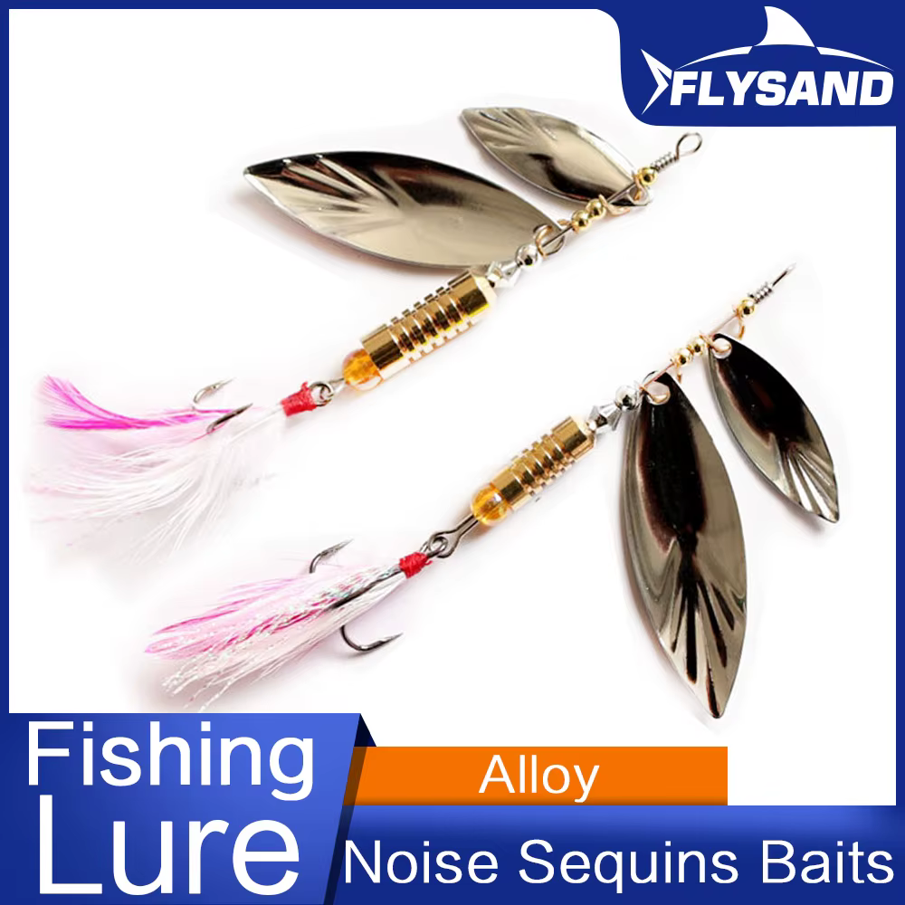 Cebo Giratorio FlySand con Lentejuelas – Cuchara Metal para pesca - imagen 4