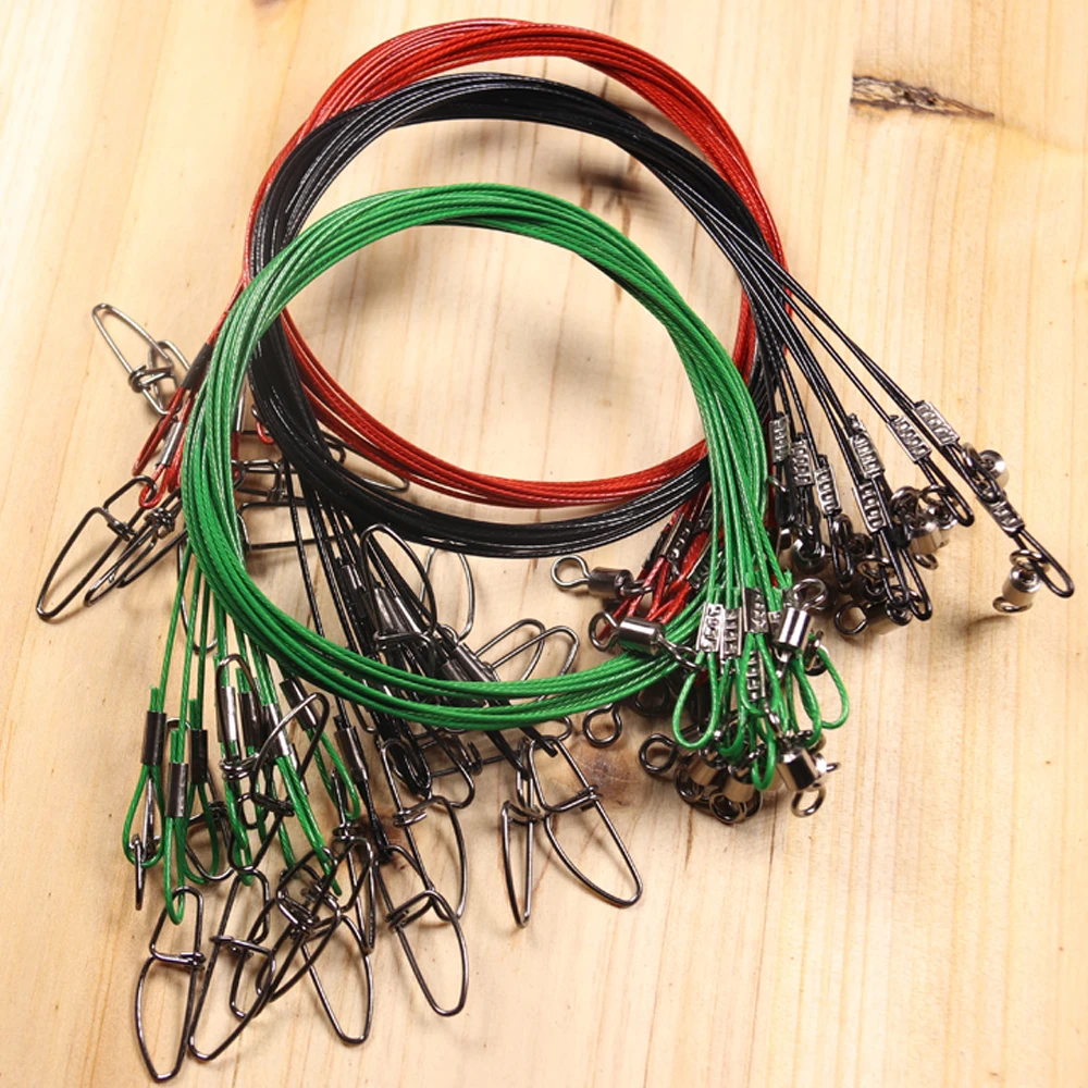 Líder de acero para agua salada conector de anzuelo