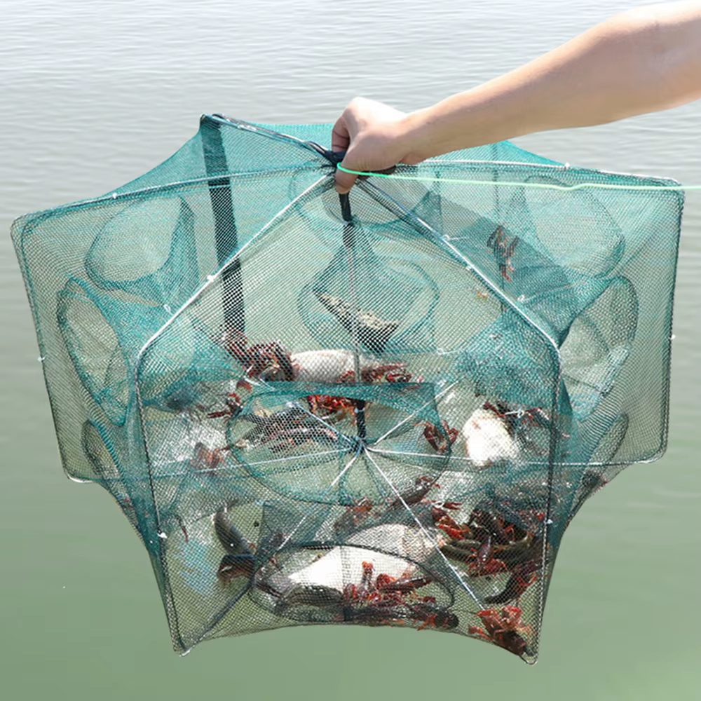 Red de pesca plegable para cangrejo y camarón – Malla resistente