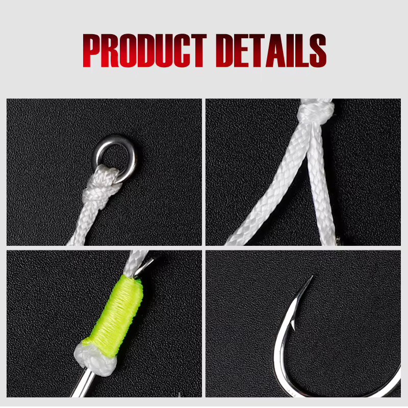 Anzuelo Assist Doble Noeby – Acero carbono con púas - imagen 3
