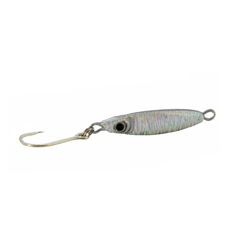 Micro jig en uso desde la orilla