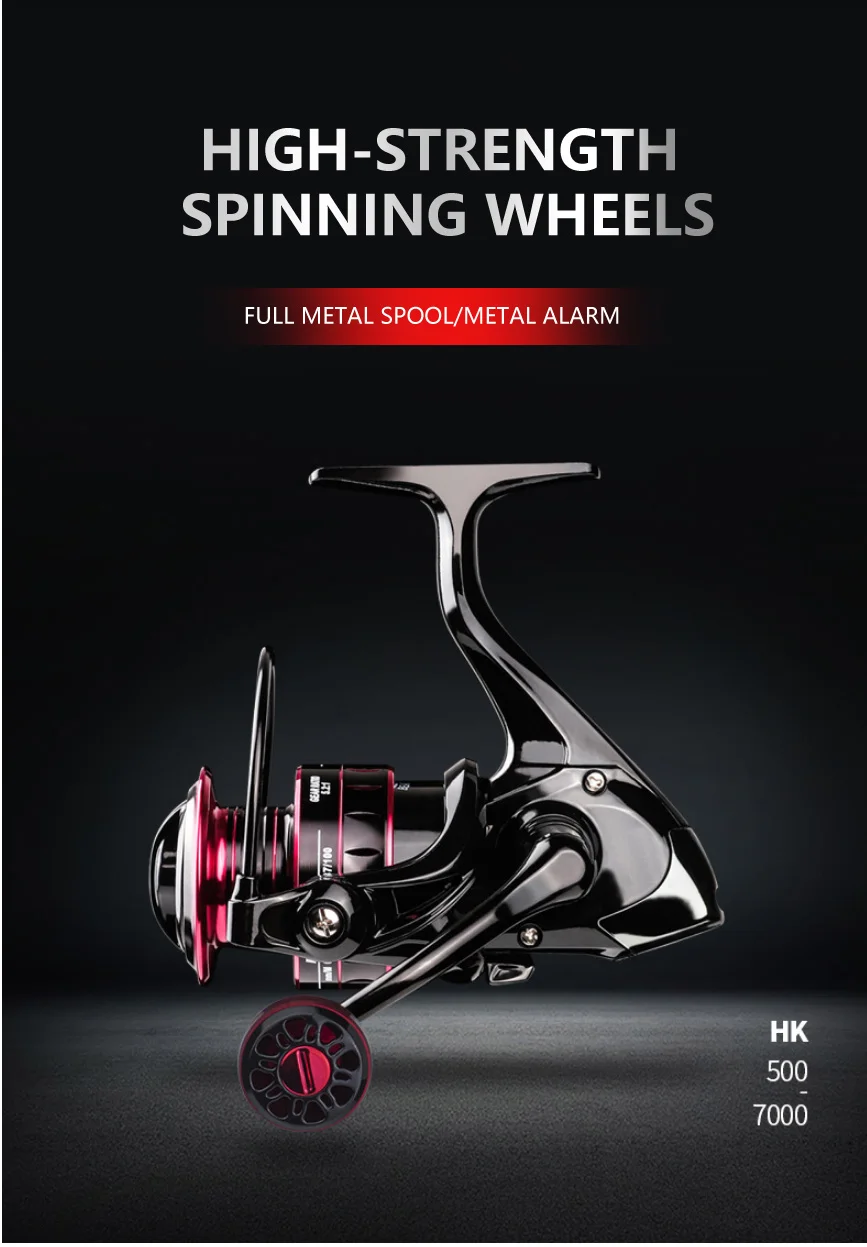 Carrete de pesca GLS metal EVA vista lateral