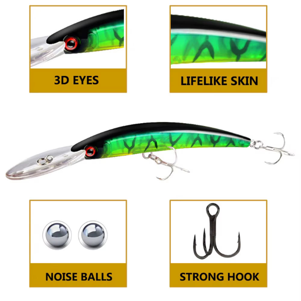 Swimbait Minnow flotante 17 cm para lucios - imagen 4